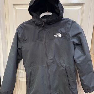 The North Face Kids Black and Gray Raincoat